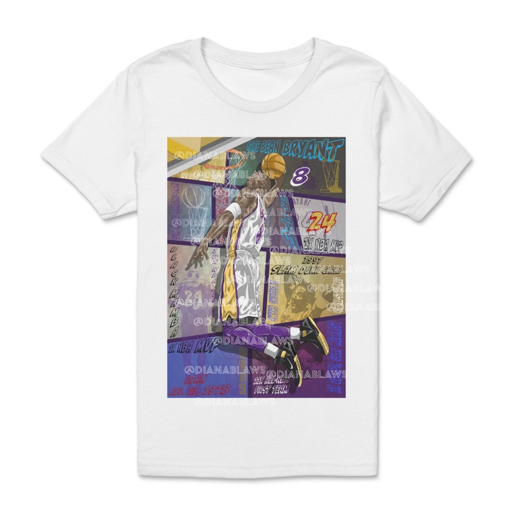 Lakers Kobe “Black Mamba” Bryant Tee – Custom by Franklin Lawz Artz